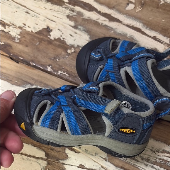 Keen Blue and Gray Outdoor Sandals with Protective Toe - Picture 4 of 10